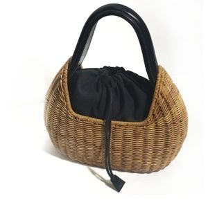 [Sabina] Wicker Bucket Purse